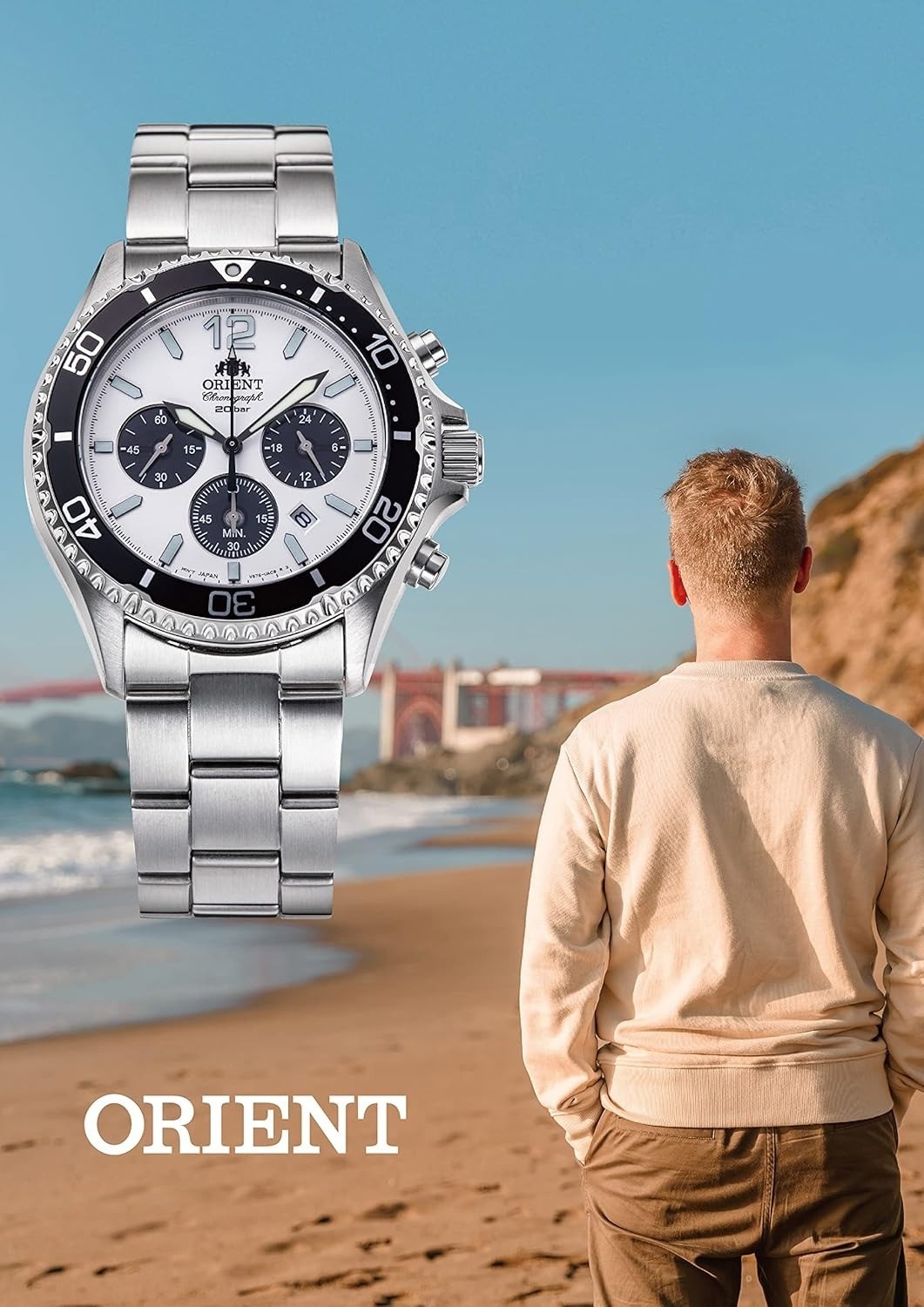 Orient Mako Solar Panda Chronograph RN-TX0203S JDM Sapphire Glass MADE IN JAPAN