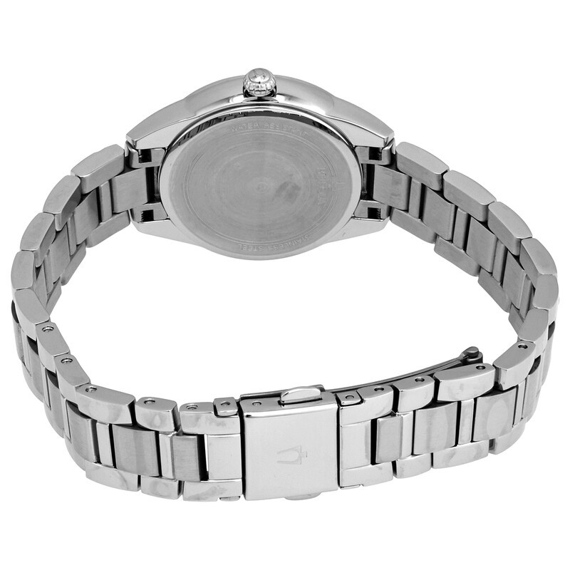 BULOVA SUTTON 96L285 WHITE DIAL SILVER BRACELET QUARTZ 28MM WOMENS WATCH