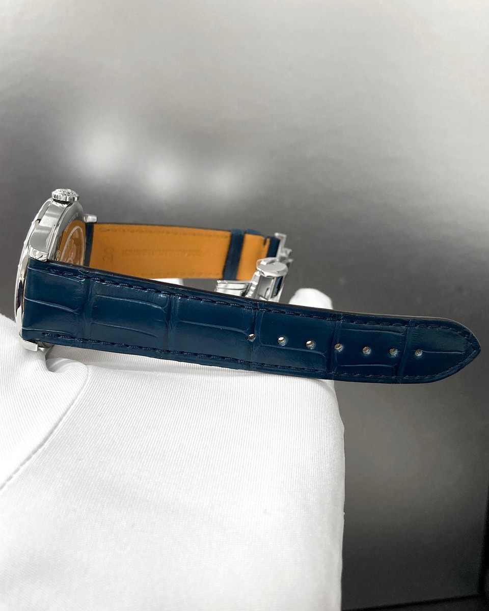 LONGINES Record Automatic 40MM Blue Dial Leather Men’s Watch L2.821.4.96.4