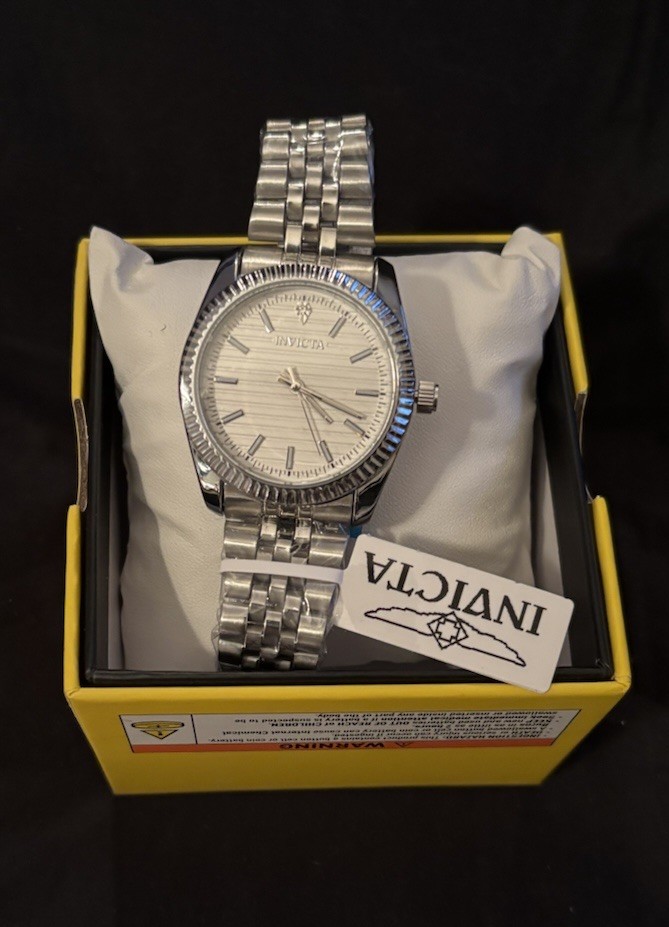 Invicta Celestial Somerset 36mm Quartz Analog Silver SS Bracelet 30m WR
