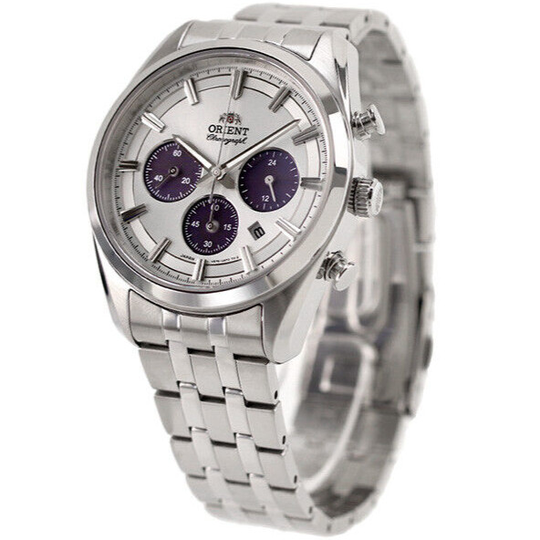 ORIENT Contemporary RN-TX0305S Limited Chronograph Solar Watch Panda Dial 40mm