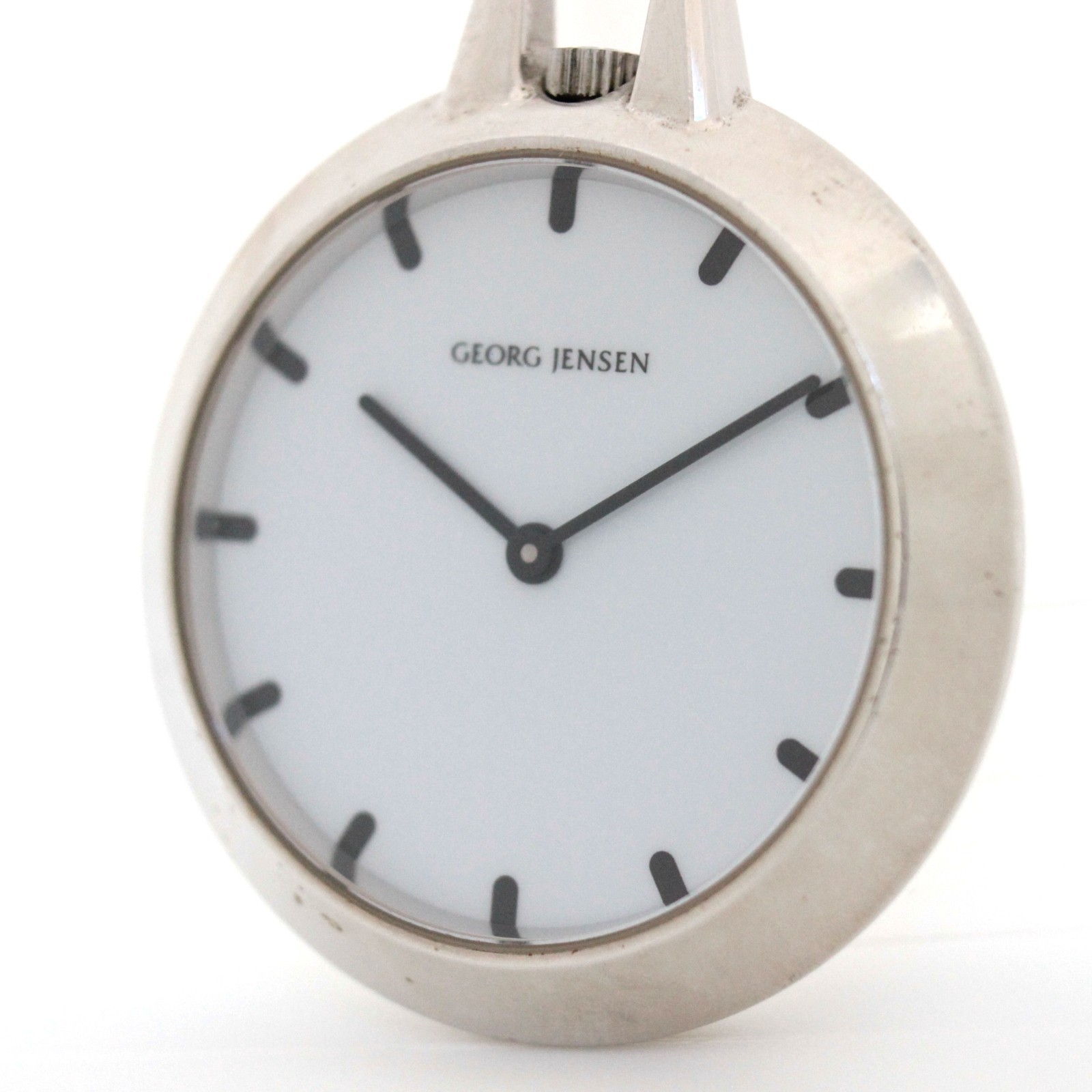 [NEAR MINT] GEORG JENSEN Sterling Silver Pocket Watch No.2367 35mm JAPAN Y855