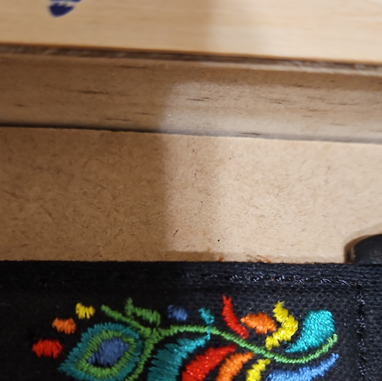 Men’s watch, handcrafted, featuring wood embroidery