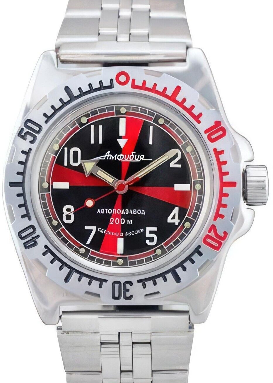 Vostok Amphibia 110650 Watch Military Diver Mechanical Automatic US SELLER