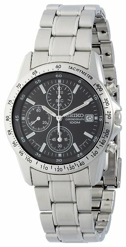 SEIKO Men’s Watch Quartz Chronograph Black Dial SND367PC NEW from Japan