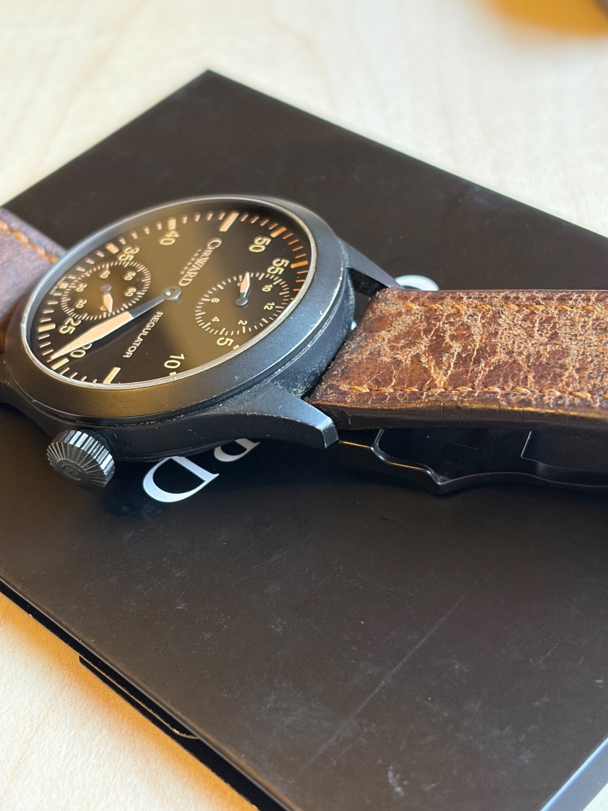 Christopher Ward C8 Regulator 44mm PVD Black Box & Papers No. #26
