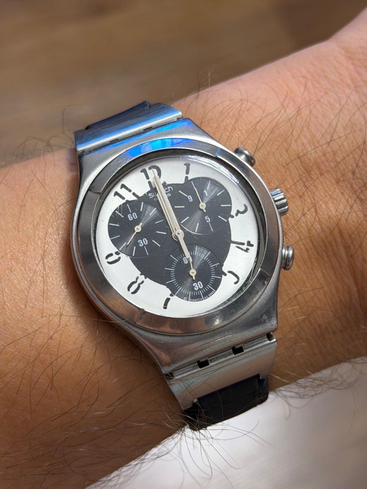 Swatch Irony V8 Quartz Chronograph Double Level Wristwatch YCS109 AG
