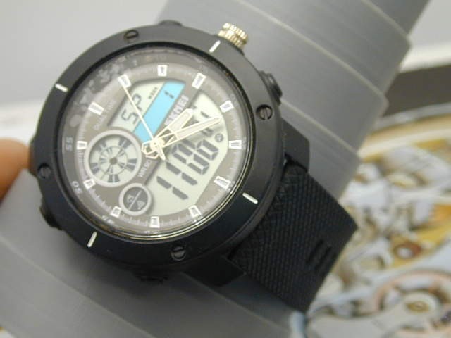 SKMEI DUEL TIME CHRONOGRAPH WRISWATCH NEW BATTERY ADDED 8-8-25