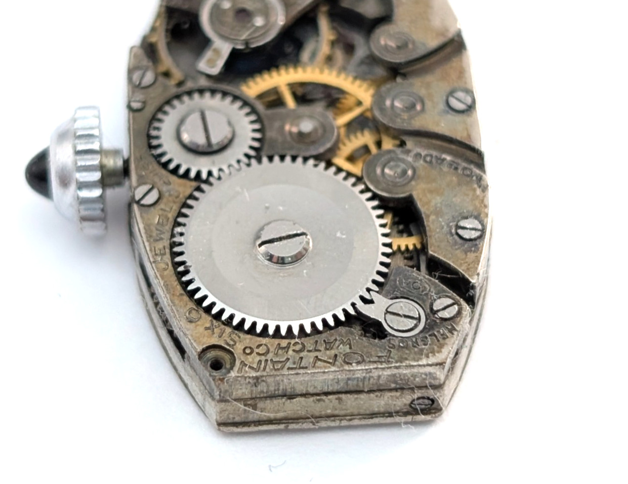 Vintage FONTAIN Helbros 10A 6j Art Deco Ladies 15mm Watch Movement PARTS REPAIR