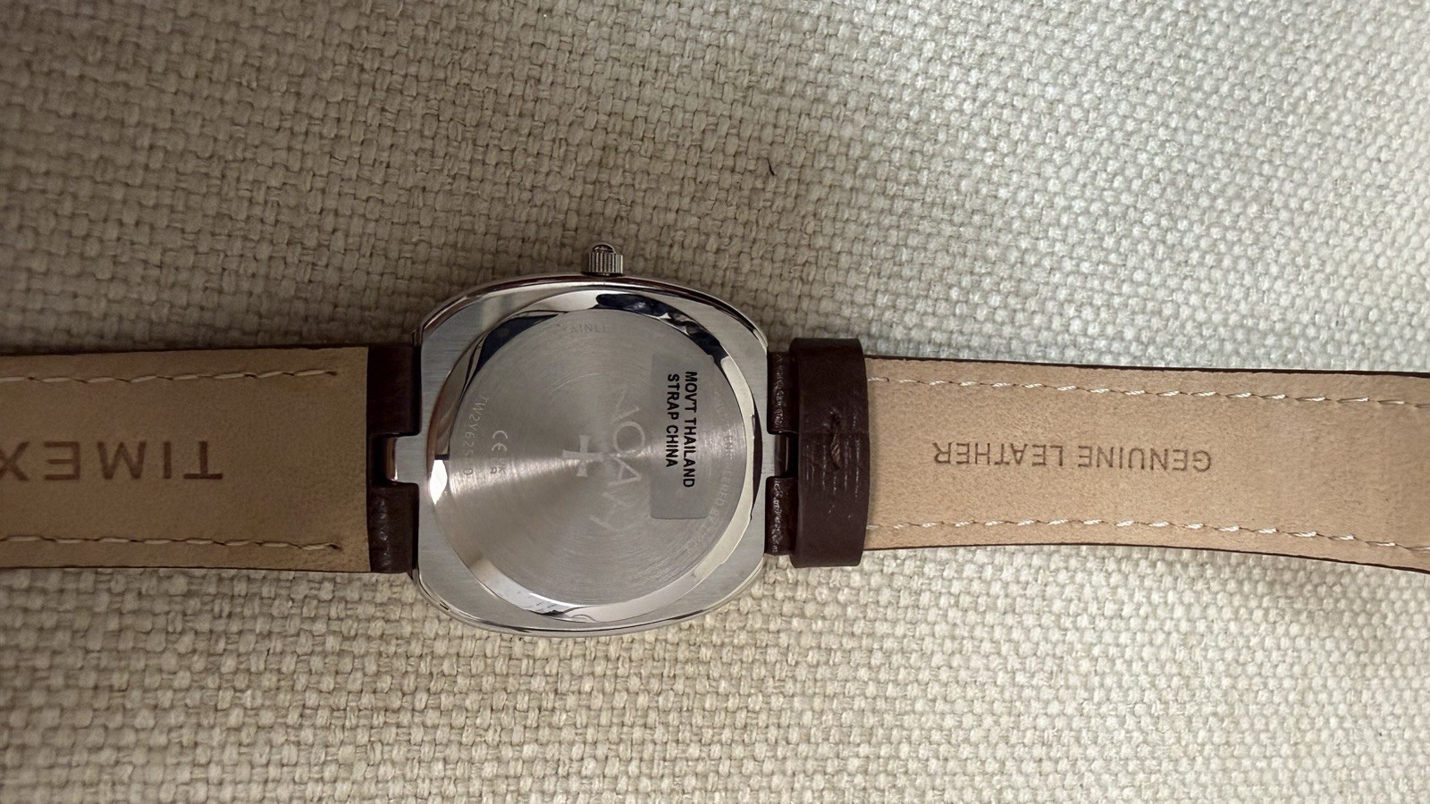 Noah x Timex Moon Phase Watch Silver Brown Leather Quartz