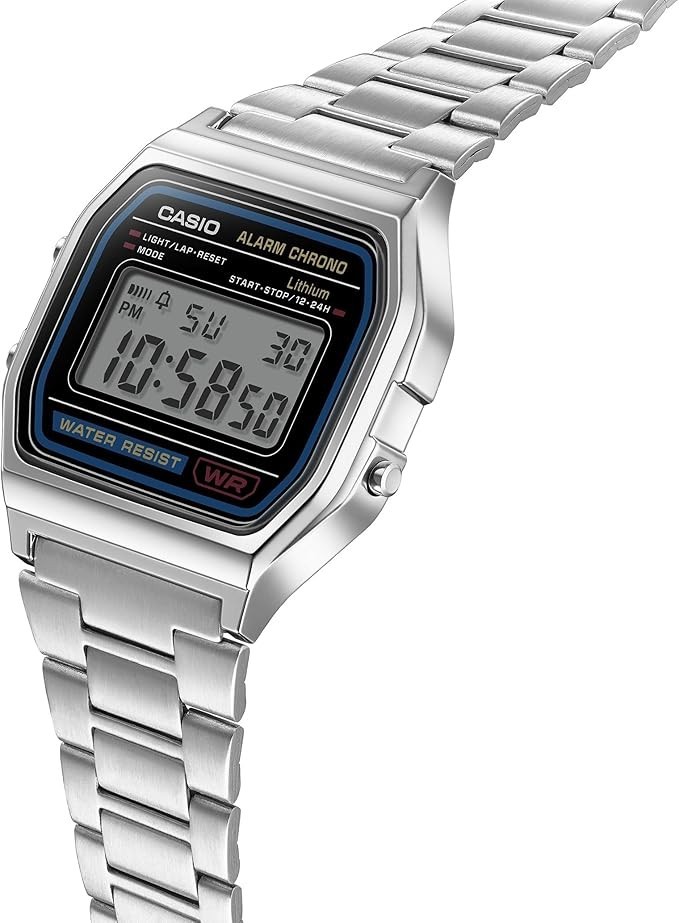 NEW Casio A158WA-1JH A158WA-1 Classic Digital Watch Stainless Steel Band JDM