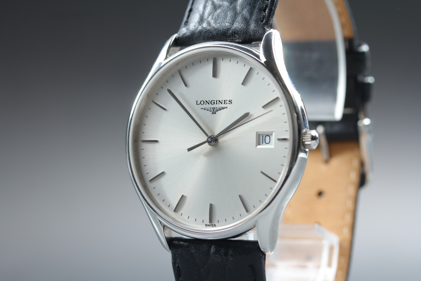 LONGINES Lyre L4.7592 Original Belt Date 35m Quartz Men’s Watch [Near MINT]
