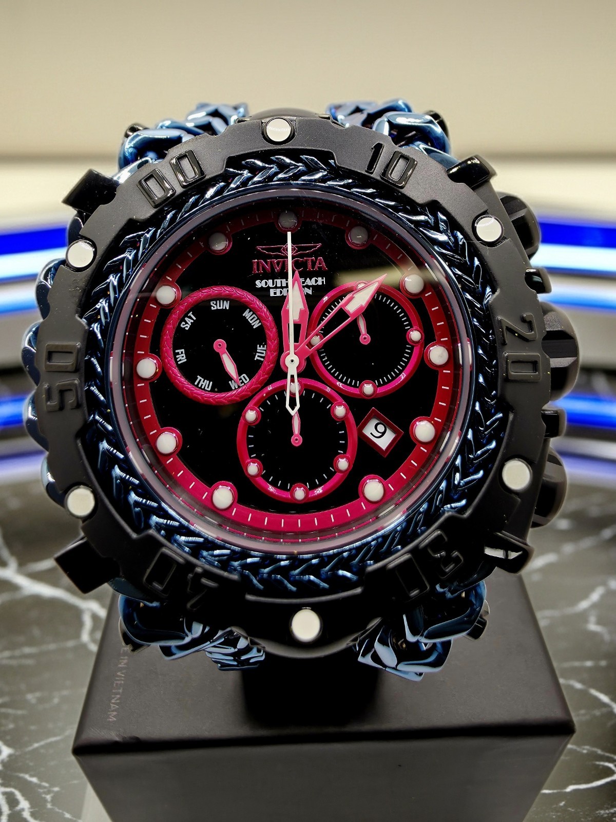 🔥🔥🔥INVICTA GLADIATOR SOUTH BEACH SWISS RONDAZ60 CALIBER 58.3MM ICE BLUE🔥🔥🔥