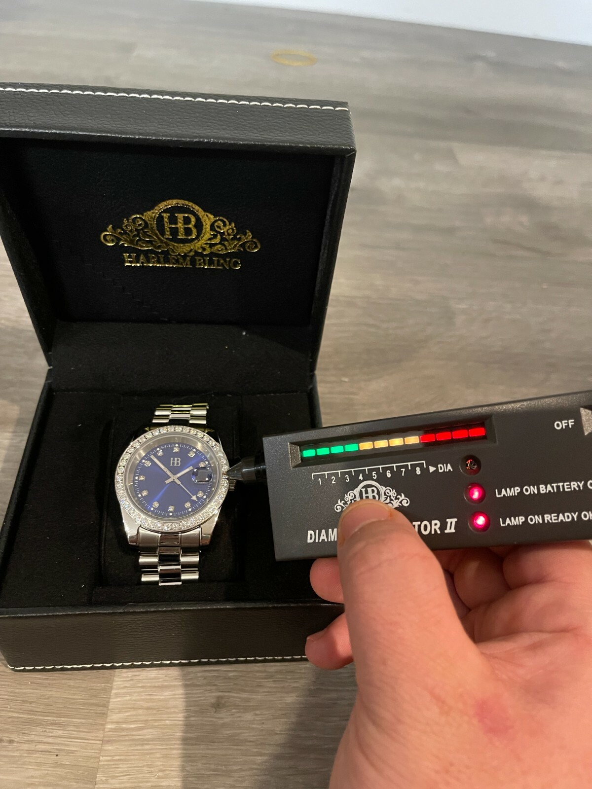 Mens Presidential Stainless Iced 3.3ct Moissanite Watch Pass Diamond Tester 41mm