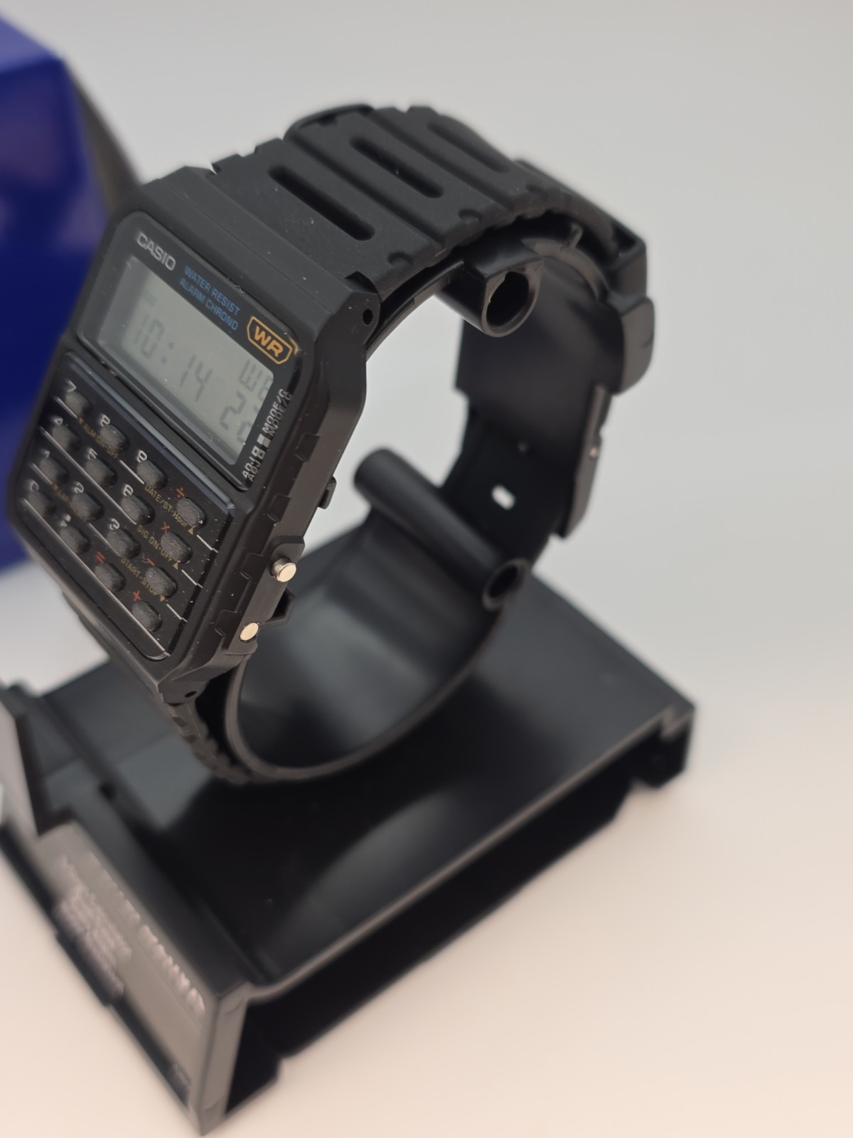 Casio CA-53W-1 Calculator Digital Watch Chrono Black Resin