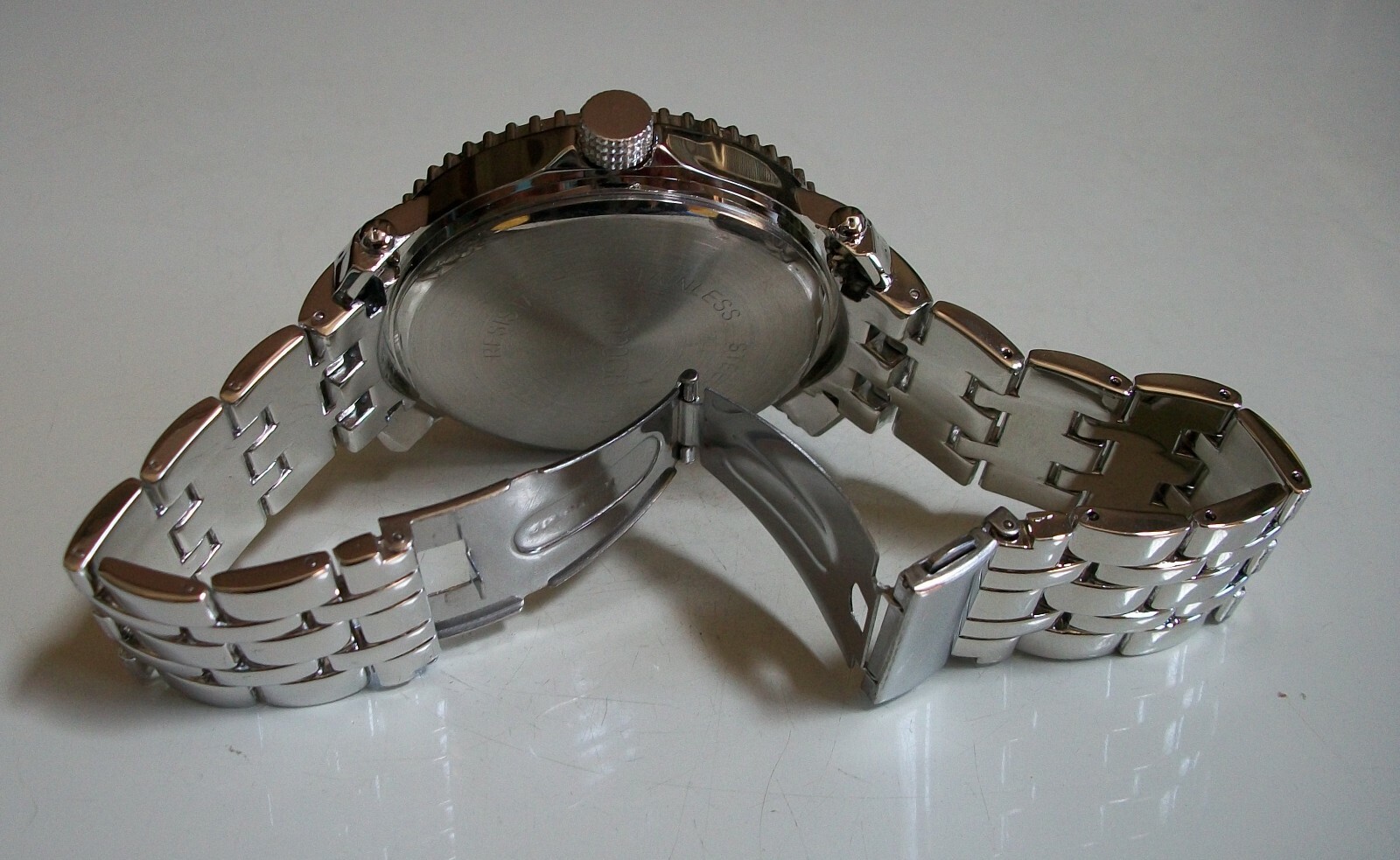 Men’s Techno King Silver Finish Clear Stone Fashion Dressy Hip Hop Watch