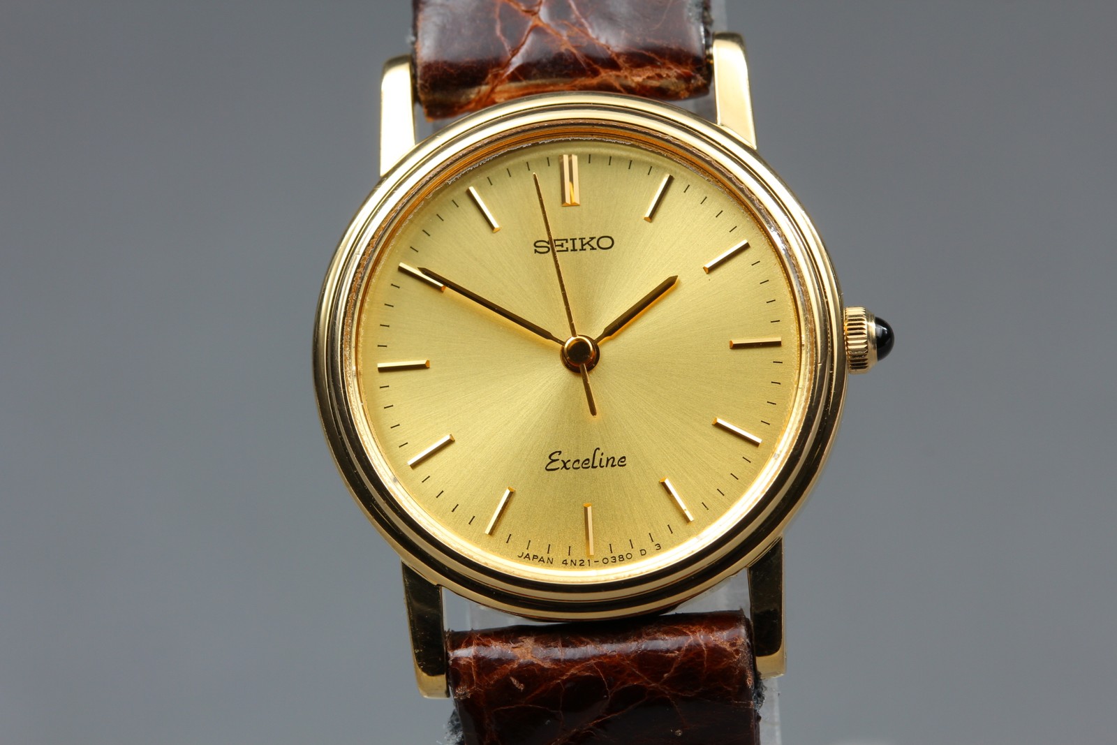 [Near MINT] Seiko Exceline 4N21-0180 Gold Quartz Womens Watch From JAPAN
