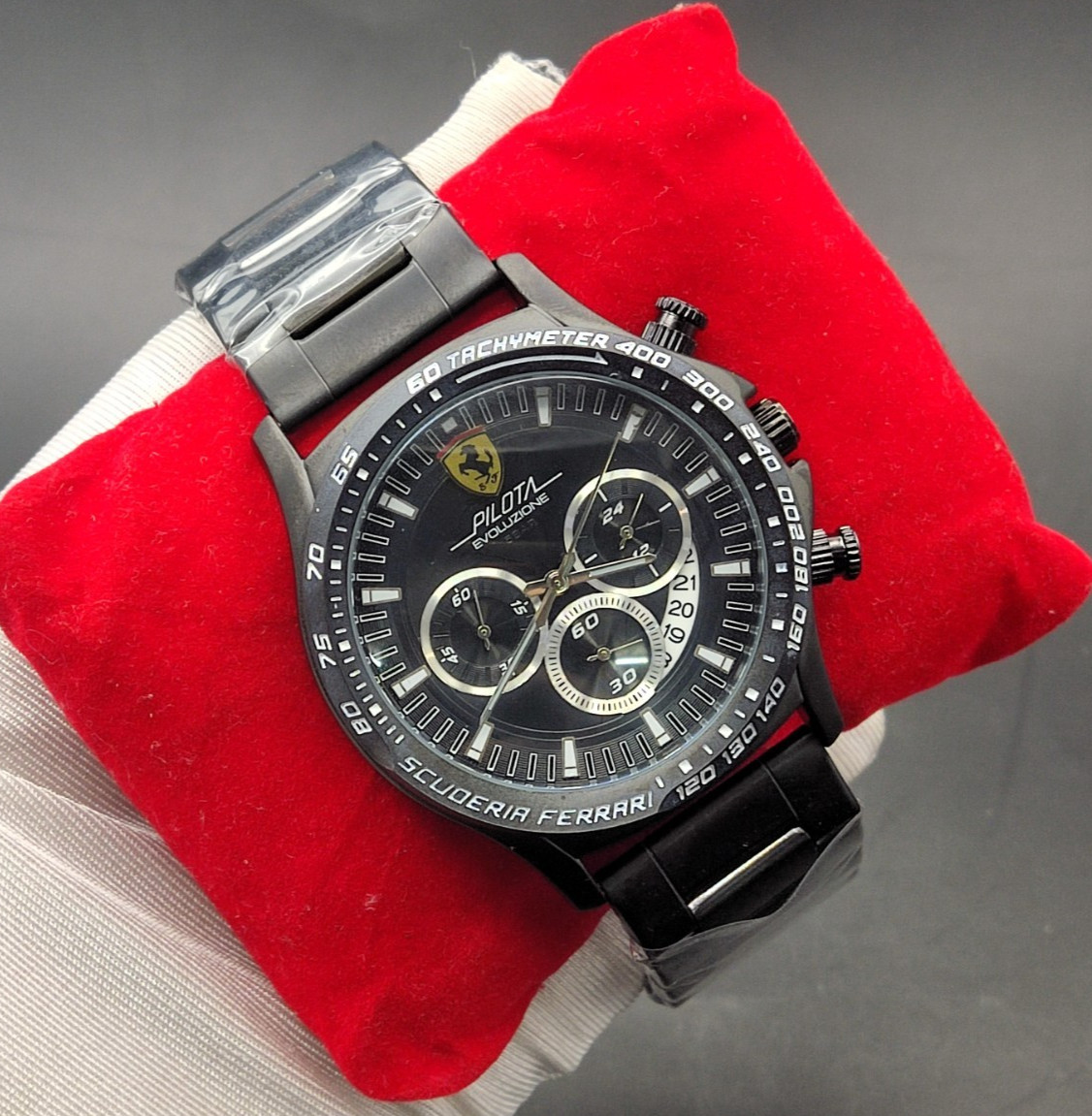#Refurbished Scuderia Ferrari Pilota Evoluzione 5 Bar Black Dial Men’s Watch