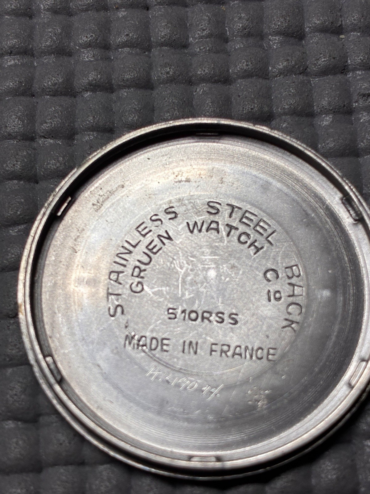 Vintage 1960 Gruen Precision 510RSS Manual Watch Stainless Lume Dauphine- Runs