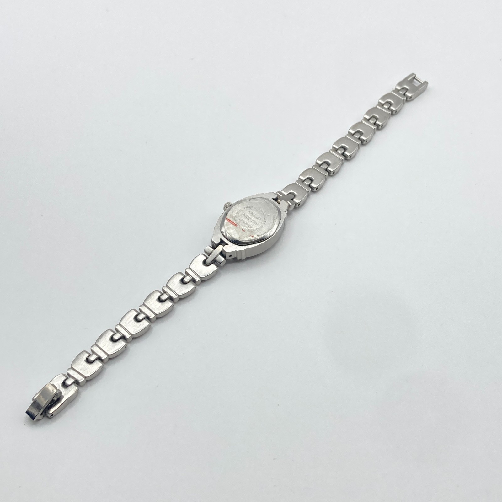 Advance Womens Watch 19mm Silver Tone Matte Pink Dial Oval New Battery 6.75″