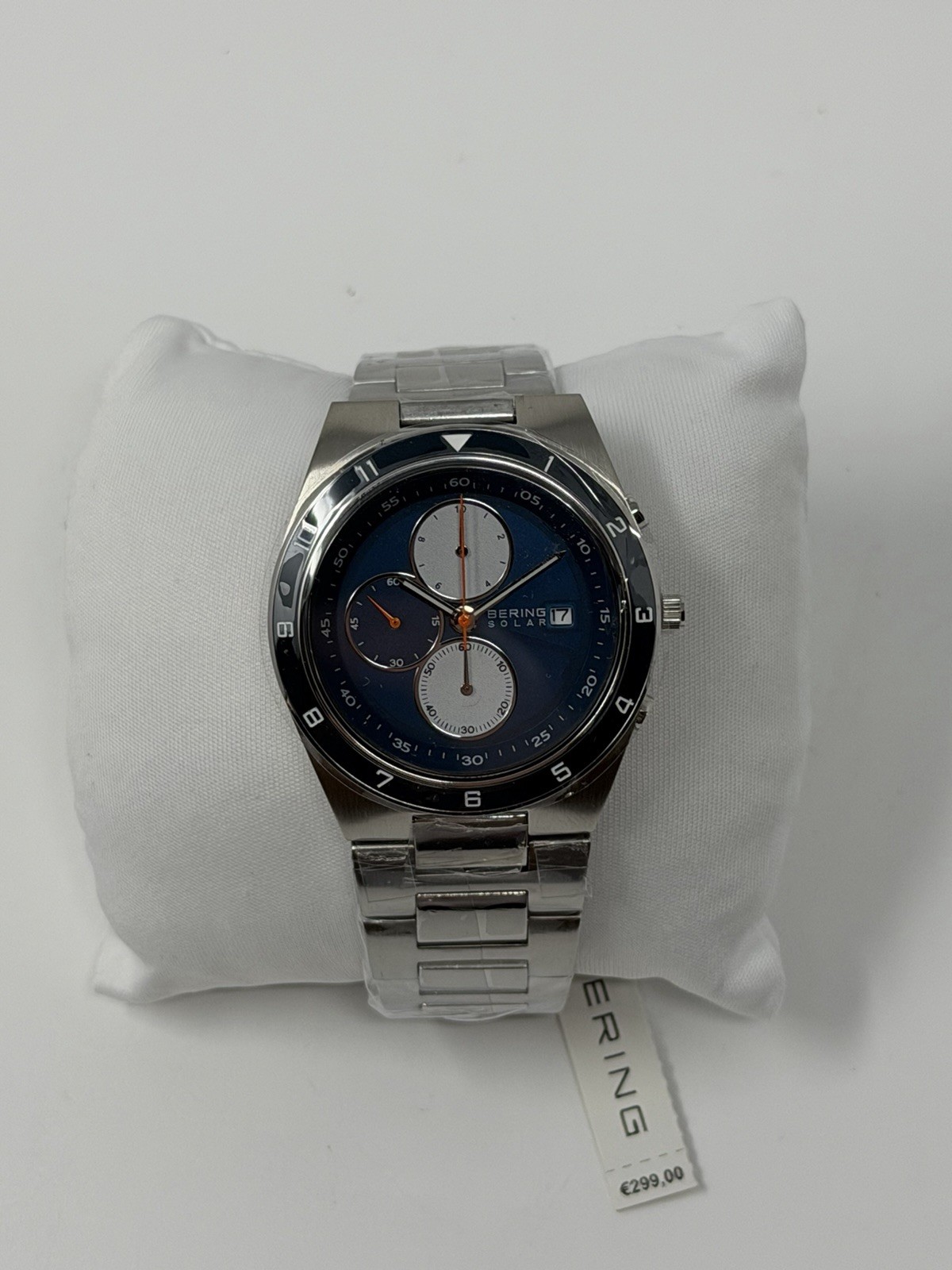 Men’s Bering Solar Chronograph Watch 34440-708 Denmark Sapphire Crystal