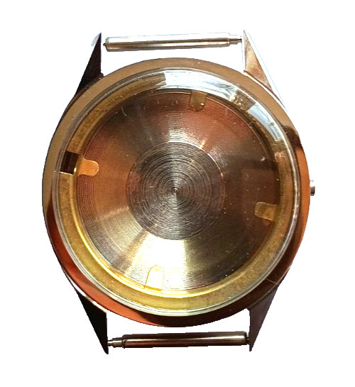 Men’s Stainless Steel Watch Case 33mm w/ Movement Holder +Crystal 10 1/2 Ligne