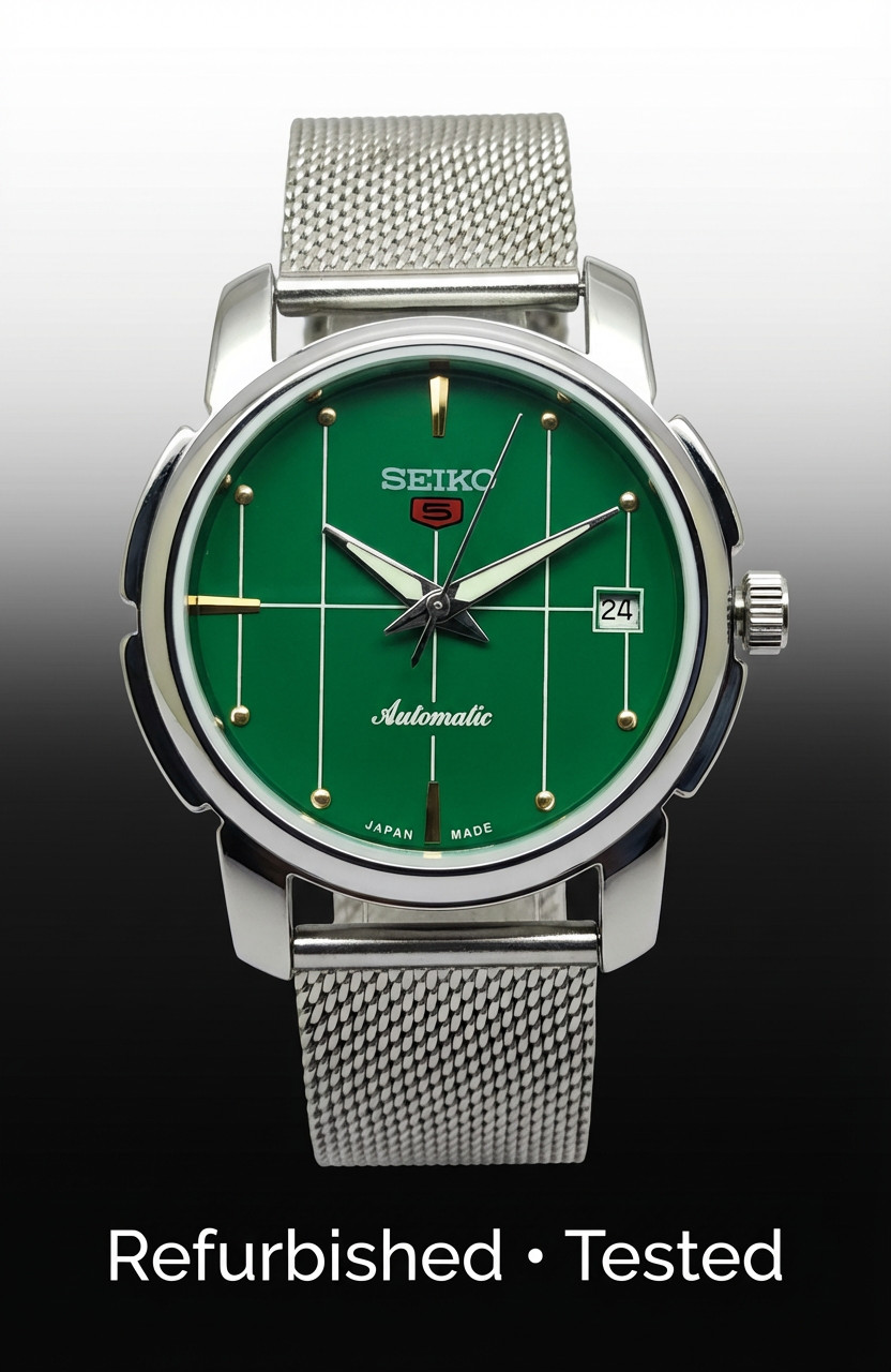 Refurbished Automatic Men’s Watch Day Date | Classic Vintage Style | Steel Strap