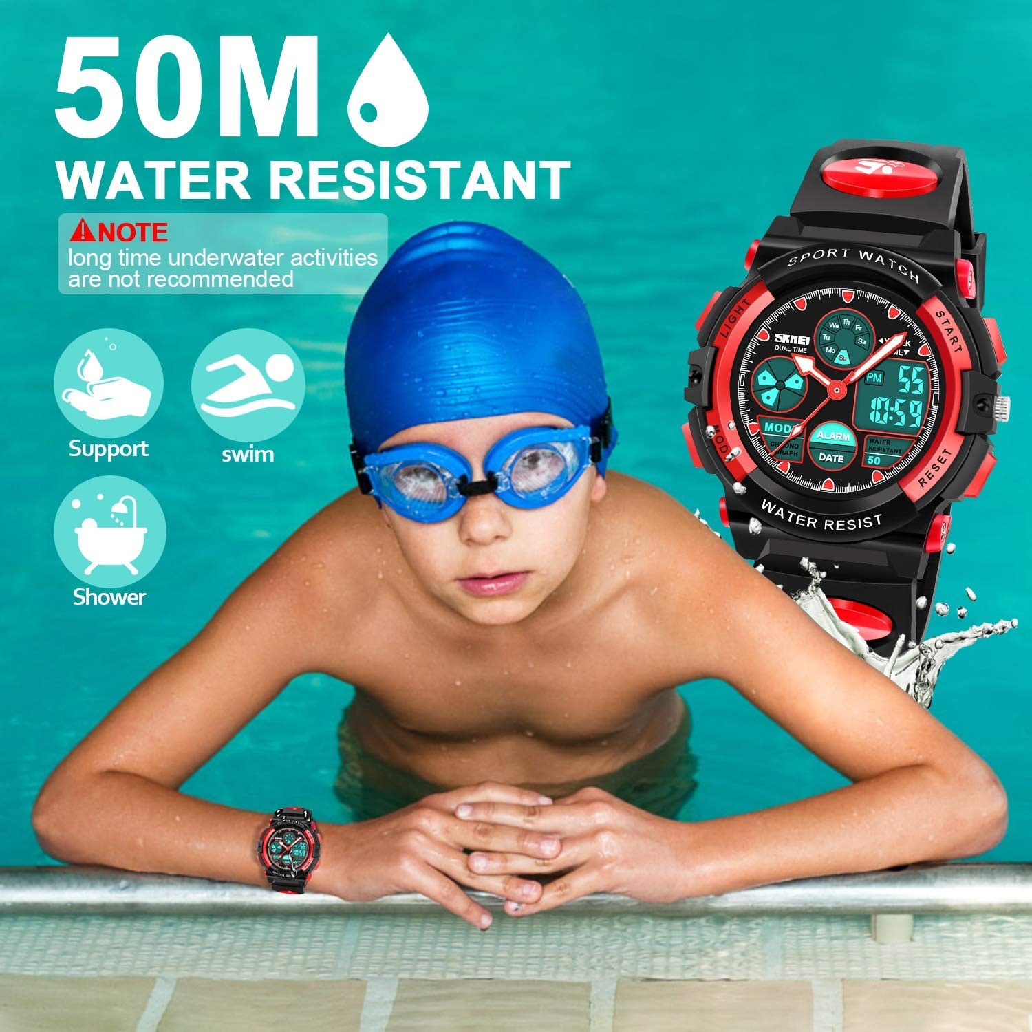 LED Multi-Function Waterproof Kids Watch – Perfect Gifts for Boys & Girls