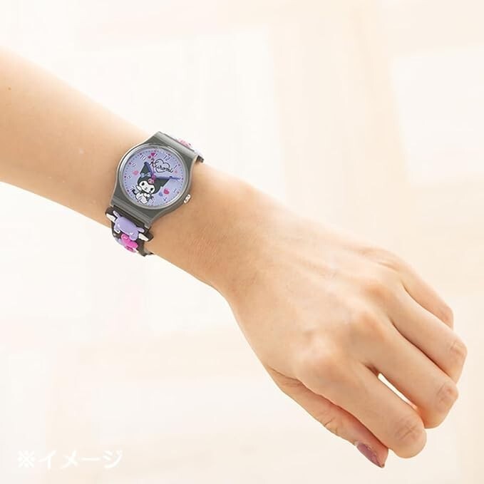 Sanrio Character Wristwatch, Chronograph, Multi-Color Quartz, Kuromi, 181056