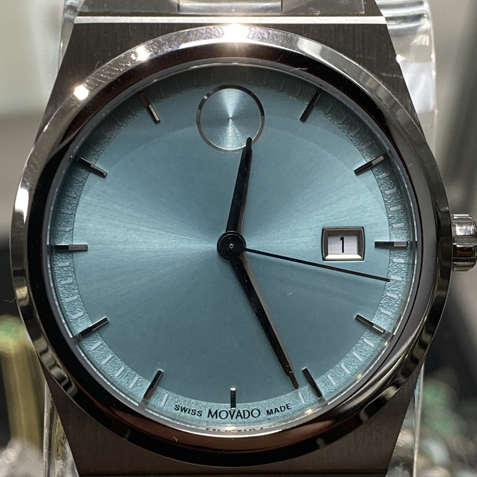 Movado Bold Unisex 40mm Quest Quartz Watch Blue / Silver Stainless Steel