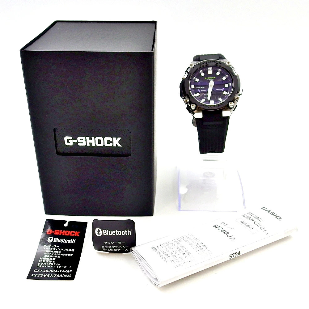 CASIO GST B600A 1A6JF G SHOCK Analog Digital Purple Dial Resin Band Mobile Link