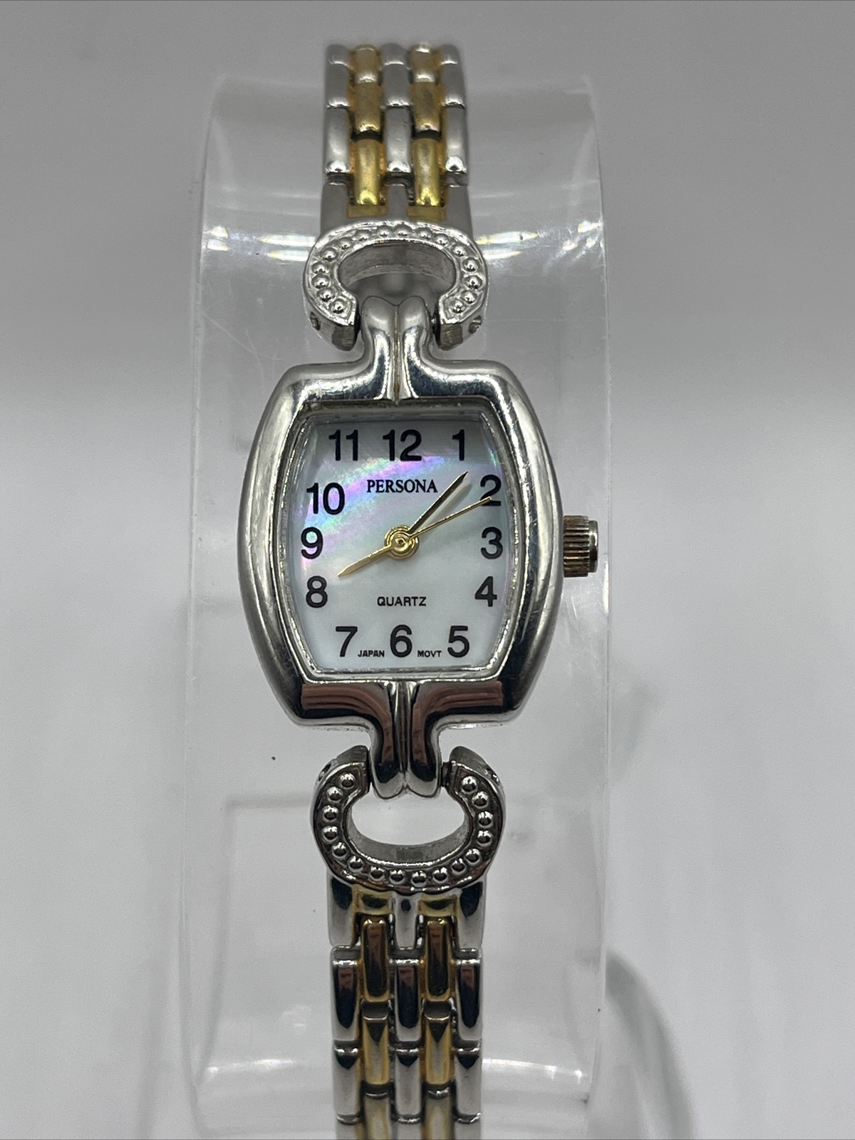 Persona Mother of Pearl Two Tone Women’s Quartz Watch- New Battery