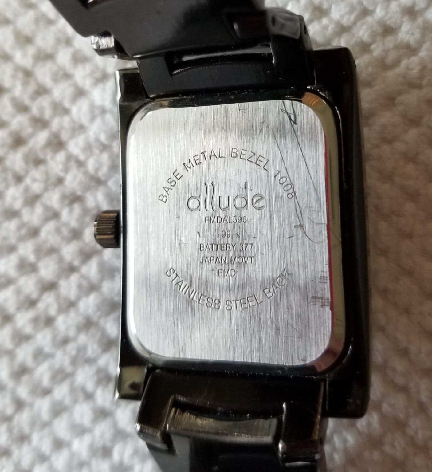 Men’s Allude Chocolate Watch FMDAL596 Link Band 8 1/4″ Max Size New Battery