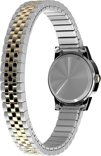 Timex TW2W35300, Mother of Pearl Dial, Women’s, 2-Tone Expansion, Indiglo, 25MM