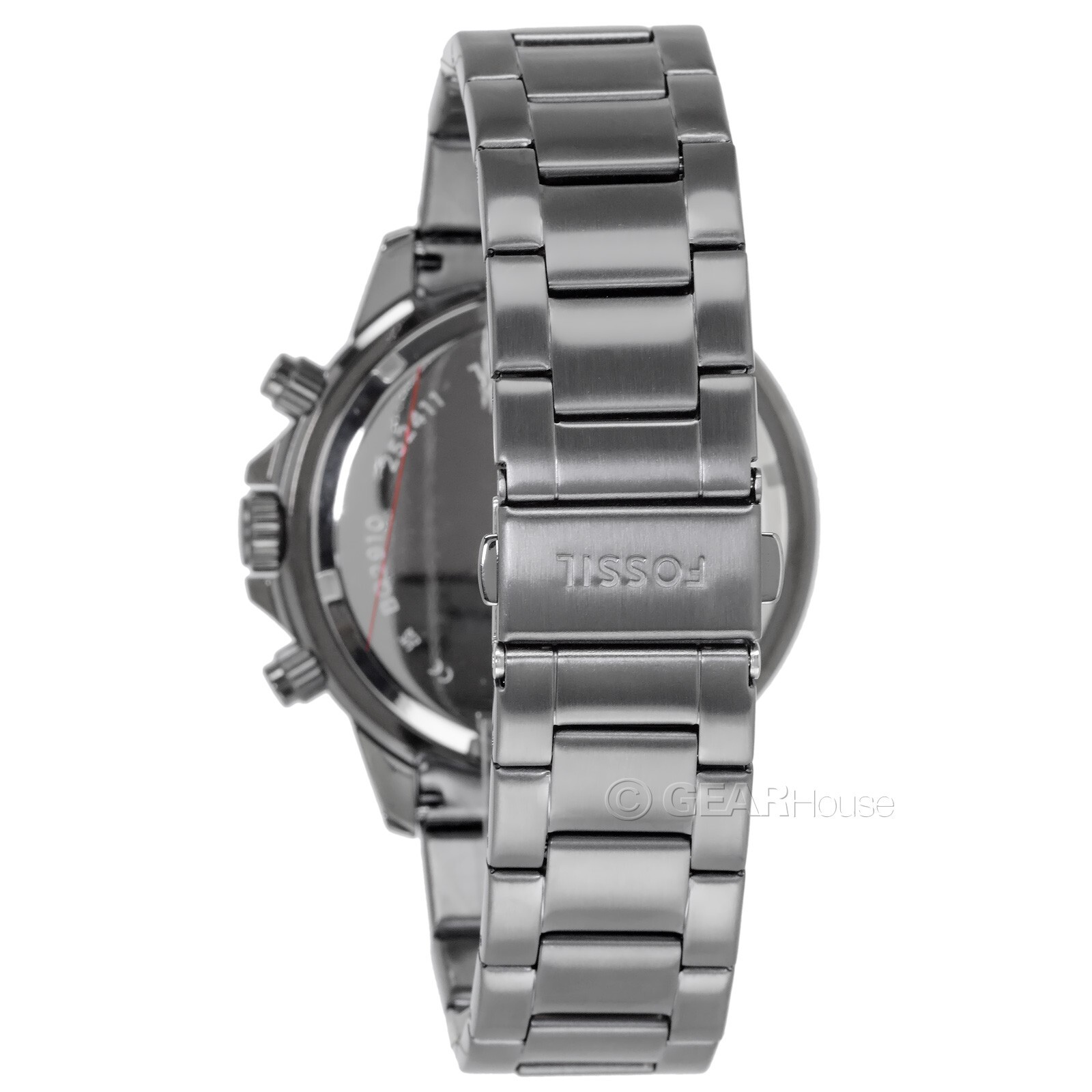 FOSSIL Bannon Mens Multifunction Watch, Blue Dial Date Gray Stainless Steel Band
