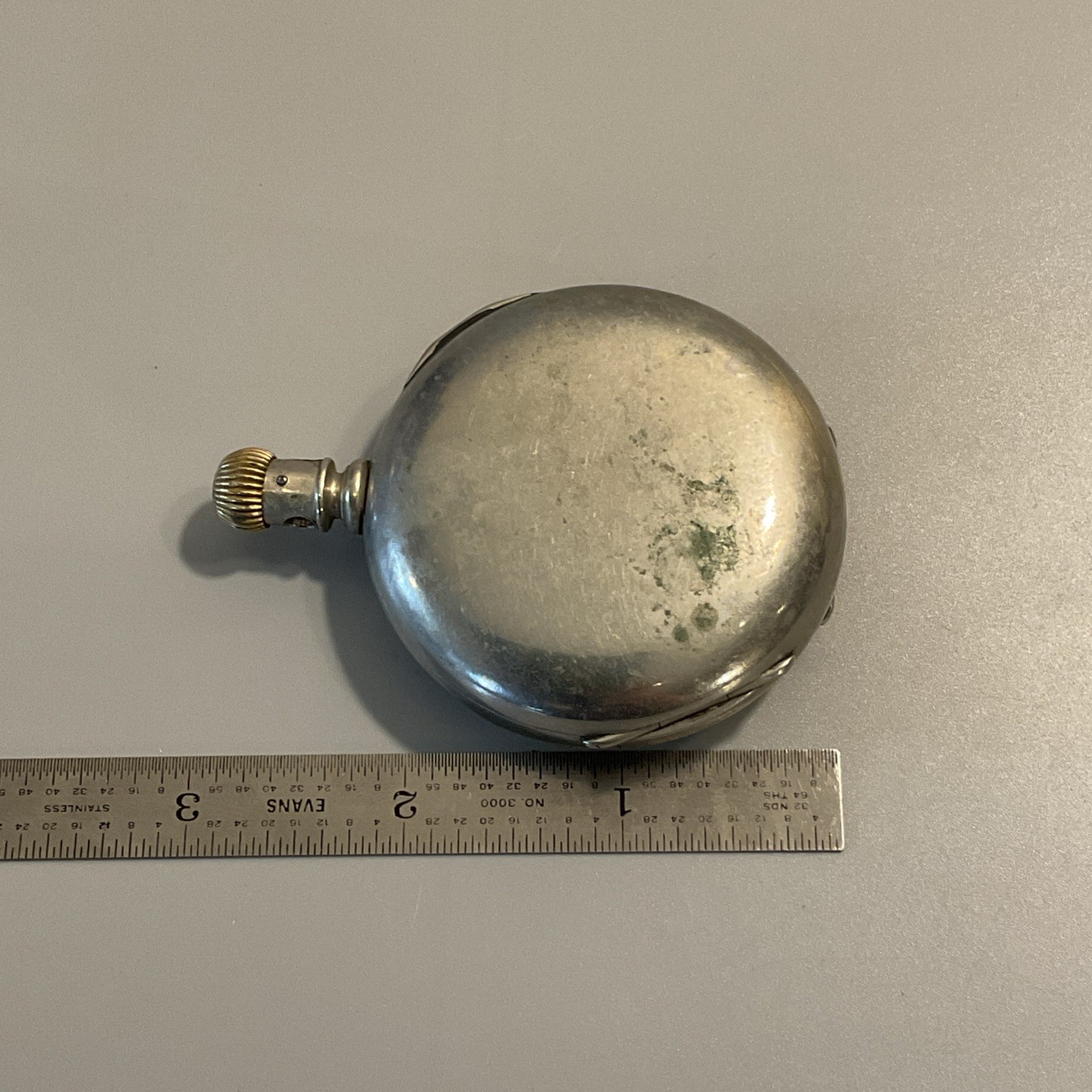 Vintage Antique Pocket Watch Case Only Hunter Aluminum Silver