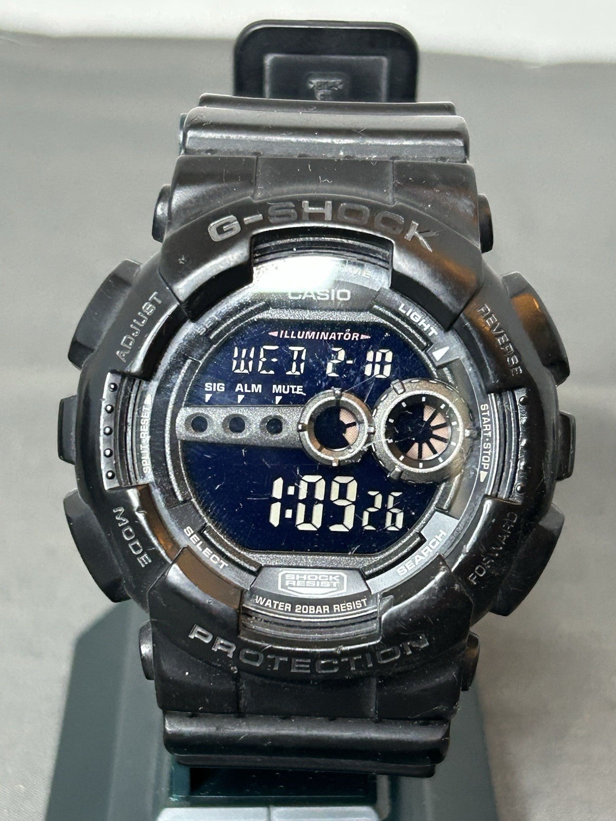 Casio G Shock Watch Men Digital Black Day Date 3263 GD-100 51mm New Battery