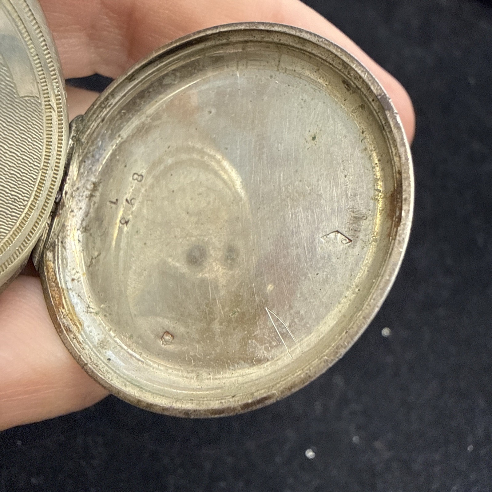 vintage swiss solid silver pocket watch Cylinder Rubis