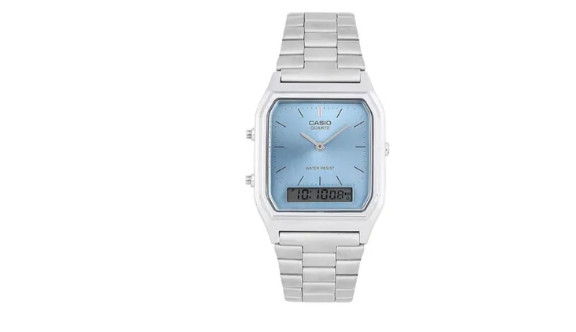 Casio Metal Wrist Fashion ice blue watch AQ-230A-2A1MQYDF