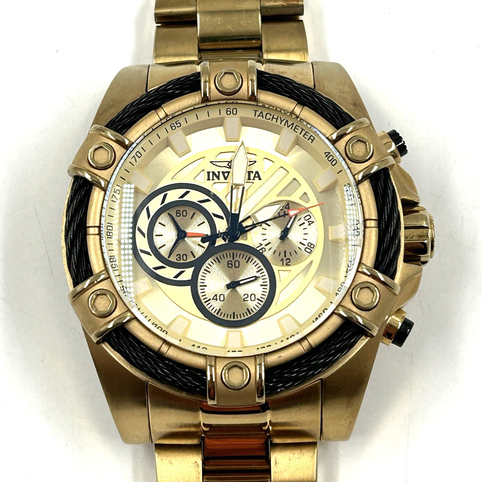 Invicta Mens Watch 25515 Bolt Quartz Chronograph 52mm Diver Gold Stainless Steel