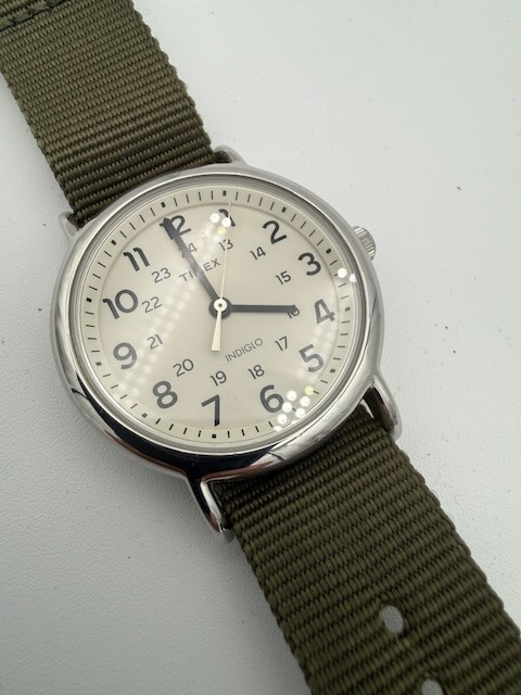 Timex Weekender Green Fabric Nato Strap Watch 38mm TW2R51400