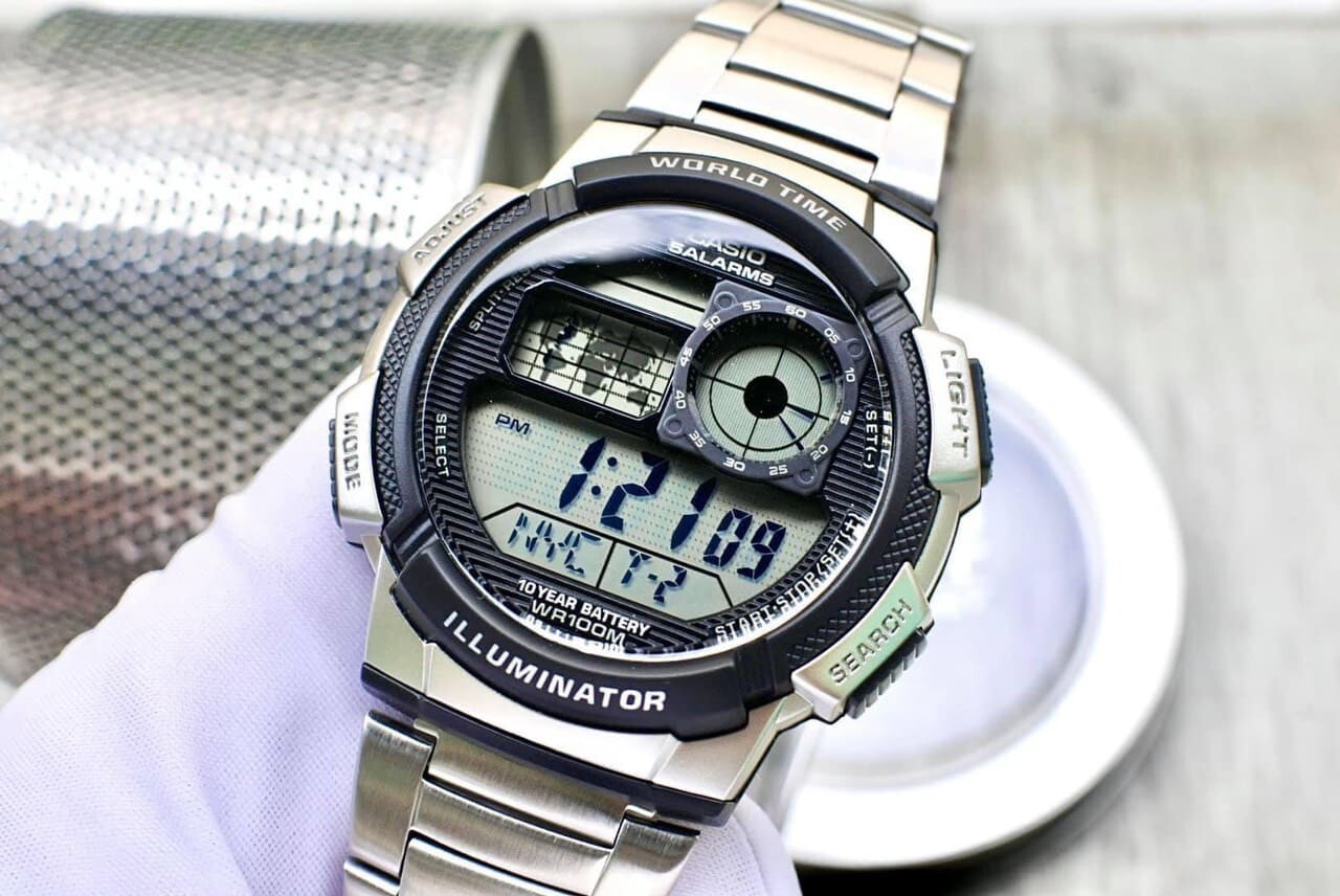 [Casio] CASIO World Time Digital Men’s Watch AE-1000WD-1AV Overseas Mode…