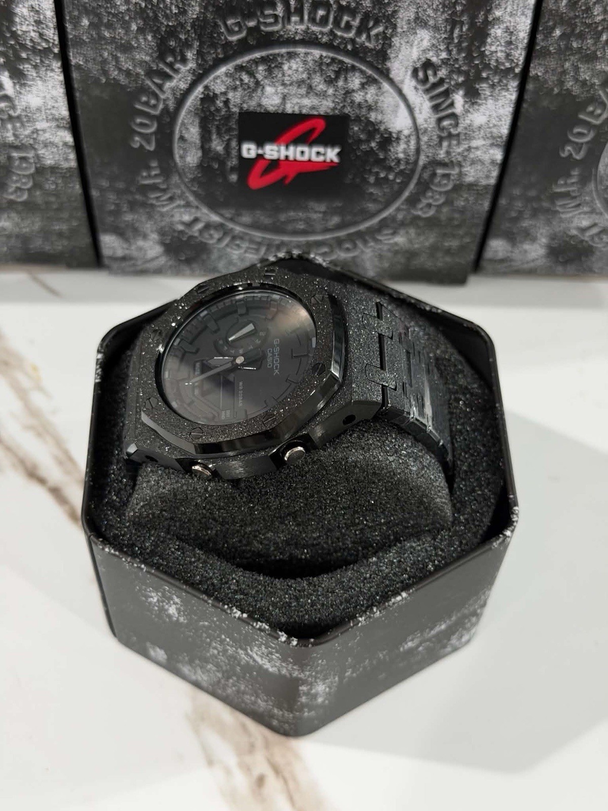 Casio GA-2100 G-Shock Watch – Sandblasted Black Frosted – Black Dial