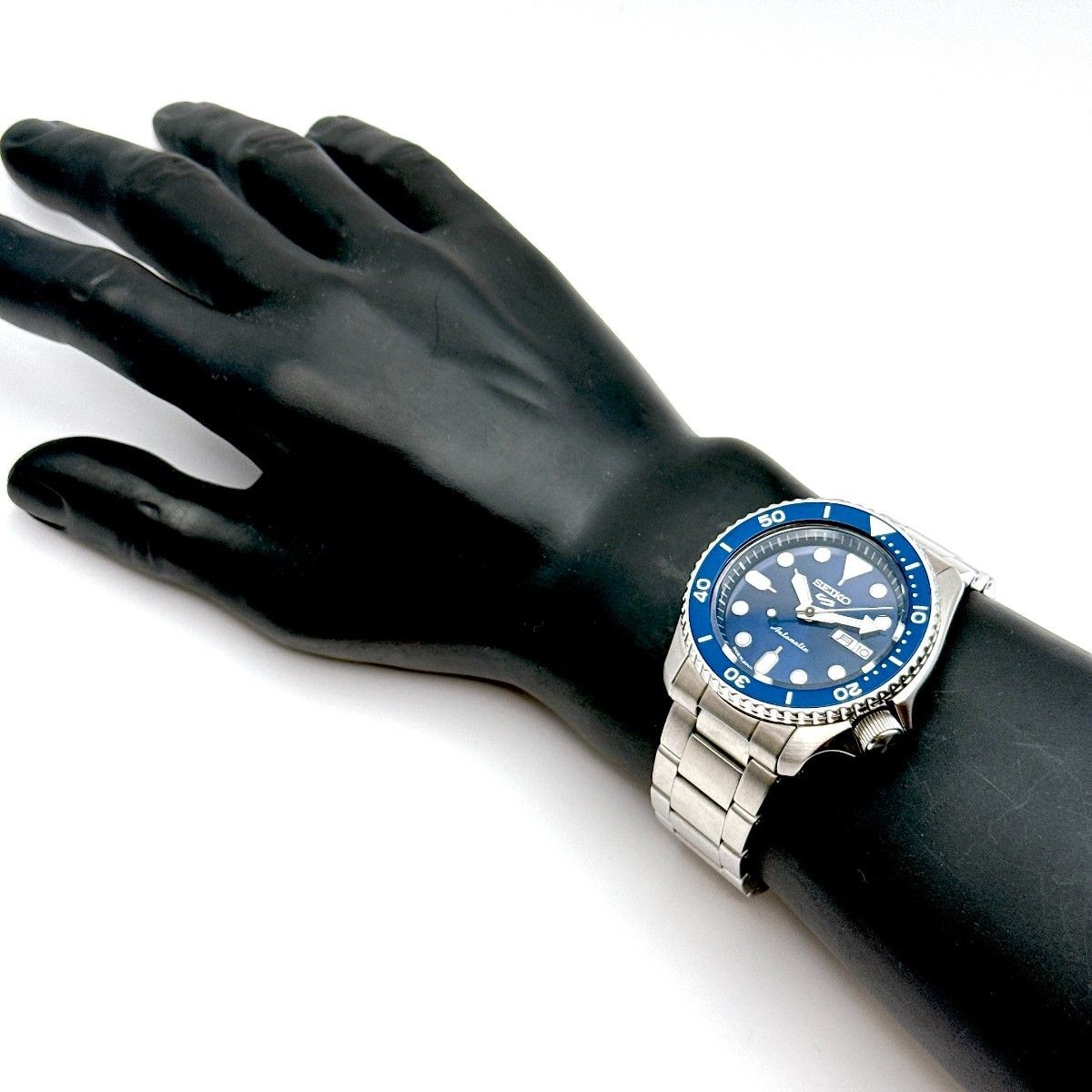 SEIKO B160 13.2mm Thick See-Through Back Black Automatic Men Pre-Owned