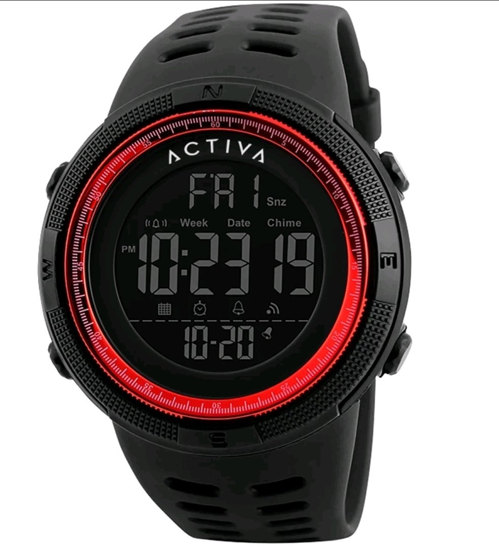 Activa X Invicta Digital Men’s Watch – 50mm Black Red ACW1915-011