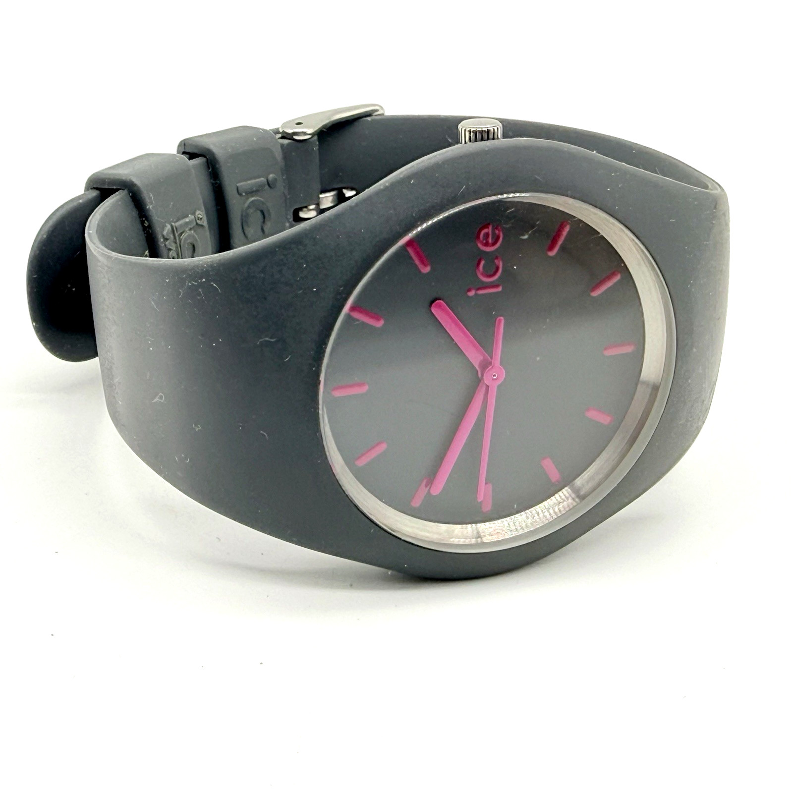 ICE-Slim Grey Hot Pink Unisex Quartz Watch – New Battery Fitted – ICE.GYU.S.12