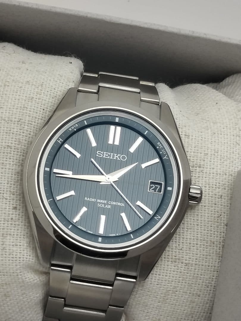 SEIKO Brightz SAGZ083 Solar Radio Controlled Titanium Black Dial Watch