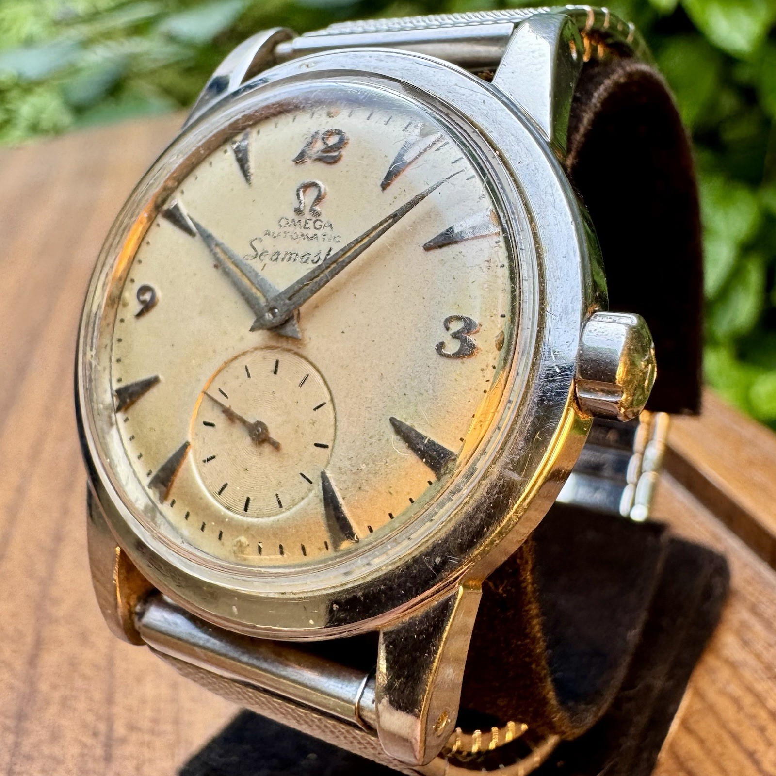 Vintage Omega Seamaster Bumper 1950s Automatic 2576-16 cal 342 Mens Sports Watch