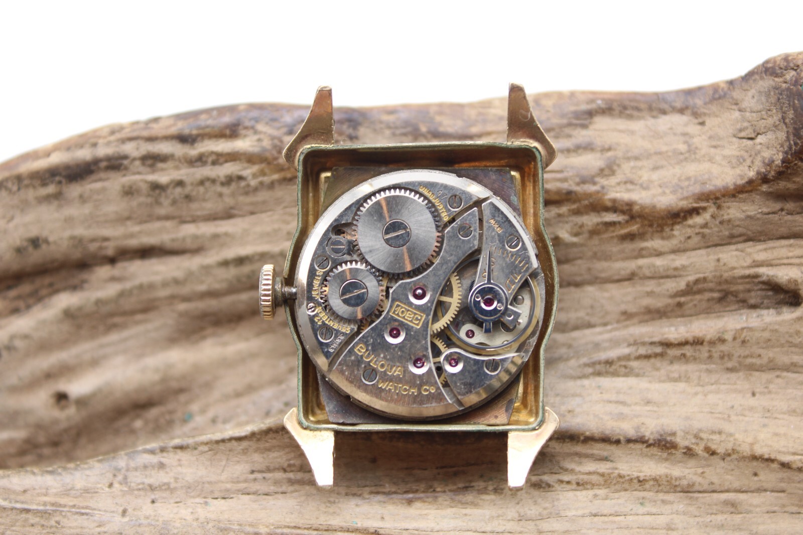 BULOVA WATCH 25.3×26.7mm 16.3mm LUG 10BC SWISS BXW 17j 10K RGP BEZEL RUNS (CO)