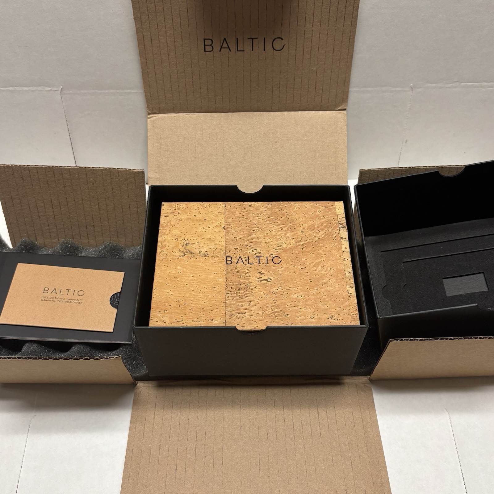 Baltic MR01 Micro-Rotor Automatic Salmon Dial Watch Box + Papers Full Set